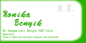 monika benyik business card